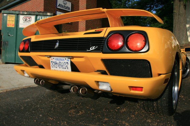 Yellow Lamborghini Diablo SV Rear