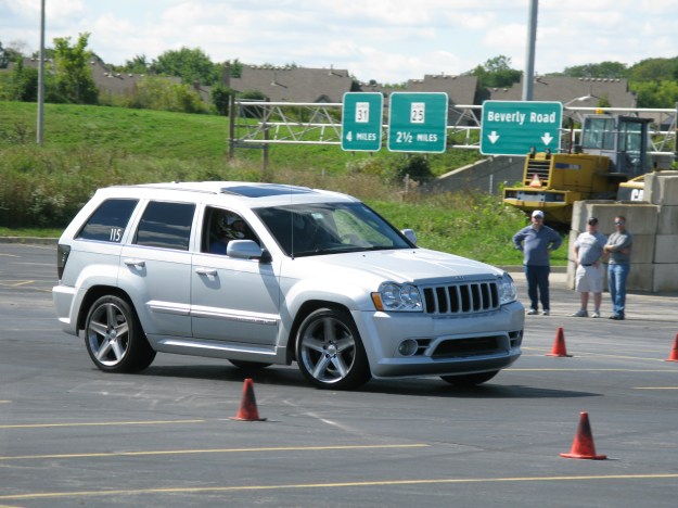 Silver WK Jeep Grand Cherokee SRT-8 Autocross
